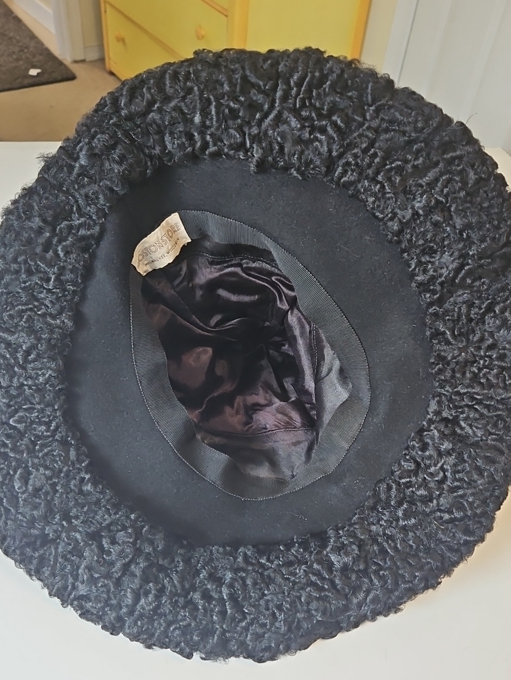 OOAK Vintage Fur Witch Hat 24in XL Boston Store Whimsigoth - Picture 8 of 10